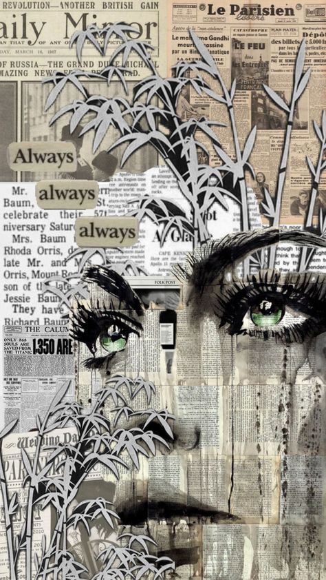 always #newspaper #print #collage #art Newspaper Collage Art, Collage Newspaper, Newspaper Collage, Newspaper Art, Newspaper Print, Collage Art Mixed Media, Print Collage, Mixed Media Collage, Style Board