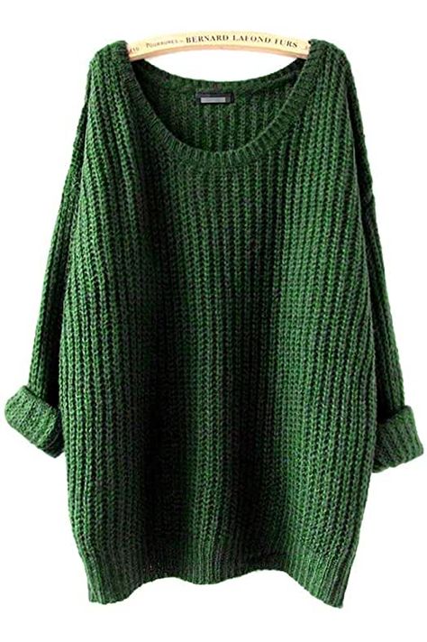 Chunky Knit Sweater Outfit, Emerald Green Sweater, Oversized Pullover Sweaters, Knit Sweater Outfit, Casual Pullover Sweater, Baggy Sweaters, Pullover Mode, Big Sweaters, Pullover Outfit