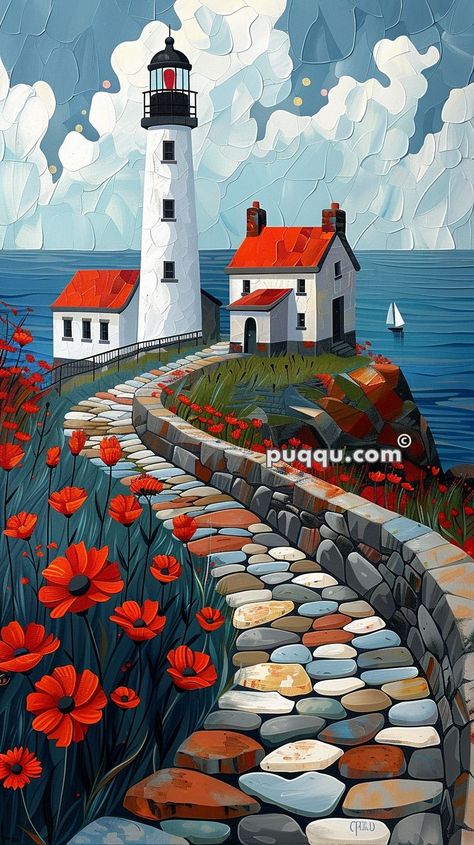 Lighthouse Drawing: Coastal Art Inspiration Lighthouse Drawing, Naive Painting, Lighthouse Painting, Lighthouse Pictures, Lighthouse Art, Watercolor Architecture, Canvas Painting Designs, Amazing Art Painting, Art Drawings For Kids