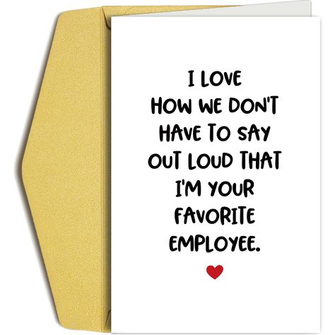 PRICES MAY VARY. Funny and novelty boss card is perfect as gifts for your amazing boss men or boss women. Great for Boss's Day, Birthday, Thank You, Leaving, Retirement, etc. The inside of the card is blank, with plenty of room for you to write your deep feelings. It's a good way to celebrate the moment. This card size is 8.0 x 5.3 inches when folded, is printed on 300gsm high quality paper, comes with a sturdy gold rigid envelope, and is wrapped in clear cellophane. We will always design greeti Thank You Card Funny, Bosses Day Cards, Happy Birthday Boss, Happy Boss's Day, Employees Card, Staff Appreciation Gifts, Thanksgiving Messages, Boss Humor, Card For Men