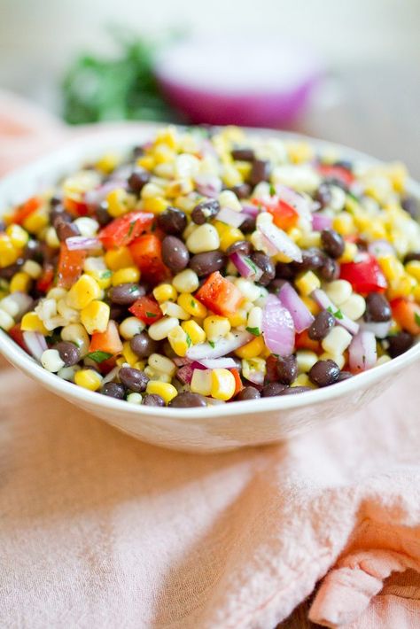 Black Bean Succotash -- the best summer cookout dish! No Cook Low Calorie Meals, Simple No Cook Meals, No Stove Recipes, No Cooking Dinner Ideas, No Heat Dinner Ideas, No Cook Dinner Ideas, Curried Zucchini, No Cook Dinner, Cookout Dishes