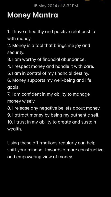 Manifesting Money Financial Affirmations Money, Powerful Money Affirmations, King Affirmations, How To Manifest Money, Money Mantra Affirmations, Budget Strategies, Money Affirmations Wallpaper, Money Scripting, Spiritual Mantras