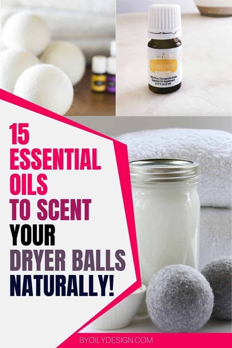 Laundry Balls Essential Oils, Laundry Essential Oils Wool Dryer Balls, Best Essential Oil For Laundry, Wool Dryer Ball Essential Oil Blends, Diy Dryer Ball Spray, Essential Oils Laundry, Wool Balls Essential Oils, Wool Dryer Balls And Essential Oils, Dryer Ball Essential Oil Blends