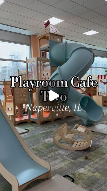 51K views · 3.2K likes | Liz | Chicagoland family fun and food on Instagram: "Playroom Cafe Two  📍2075 Calamos Court, Naperville IL 60563  Second location: 141 Randhurst Village Dr. Mount Prospect, IL 60056  $16/child over 6 months  They have coffee and healthy food options for purchase like smoothies, paninis and lots of snacks! You can host your birthday party here as well.  Don’t forget your socks. They have an awesome ball pit, a separate baby play area and so many make believe areas ready to play!  #naperville #playroomcafe #playroomcafetwo #indoorplaychicago" Indoor Outdoor Playroom, Cafe And Playground, Playroom Birthday Party, Playroom Cafe Ideas, Indoor Play Area Design, Indoor Playground Small Space, Montessori Play Cafe, Coffee Shop With Play Area, Cafe With Play Area