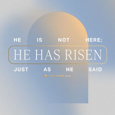 Matthew 28:6 He is not here: for he is risen, as he said. Come, see the place where the Lord lay. | King James Version (KJV) | Download The Bible App Now Risen Just As He Said, Jesus Is Alive, He Has Risen, Family Devotions, Youversion Bible, Matthew 28, Godly Life, New American Standard Bible, Amplified Bible