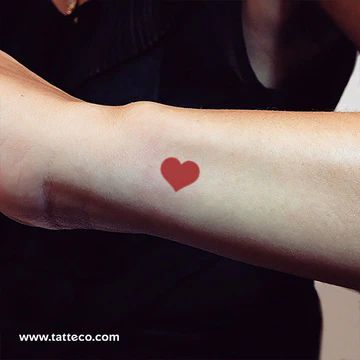 Products – Page 70 – Tatteco Red Heart Tattoo, Heart Tattoo Ankle, One Word Tattoo, Red Heart Tattoos, Sign Of Love, Heart Temporary Tattoos, G Tattoo, Heart Outline, Matching Tattoo