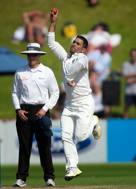 New Zealand vs India Test Series: New Zealand wins series 1-0 Indian captain MS Dhoni bowls during day 4 of the 2nd International Test cricket match between New Zealand and India in Wellington Ms Doni, Dhoni 7, Brendon Mccullum, Thala Dhoni, History Of Cricket, Dhoni Quotes, Cricket Quotes, M S Dhoni, Cricket In India