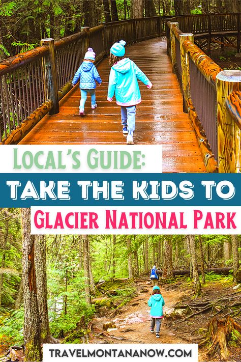 Local's Guide: Take the Kids to Glacier National Park with images of a family hiking in Glacier National Park Glacier National Park Spring, Montana Vacation With Kids, Glacier National Park Montana Pictures, Yellowstone National Park With Kids, Glacier National Park With Kids, Montana With Kids, Vacation Montana, National Parks With Kids, Montana Family Vacation