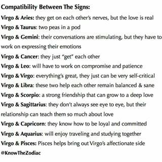 Virgo Compatibility.     #Aquarius Virgo Friendship, Virgo Compatibility, About Virgo, Aquarius Astrology, Capricorn Astrology, Virgo And Aries, Pisces Astrology, Virgo And Taurus, Virgo And Scorpio