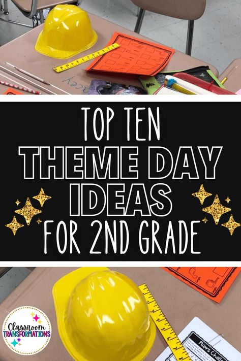 Theme Days Elementary School, 2nd Grade Weekly Themes, Classroom Party Theme Ideas, Classroom Theme Day Ideas, 2nd Grade Monthly Themes, Themed School Days, Elementary Theme Days, Classroom Fun Day Ideas, School Theme Days Ideas