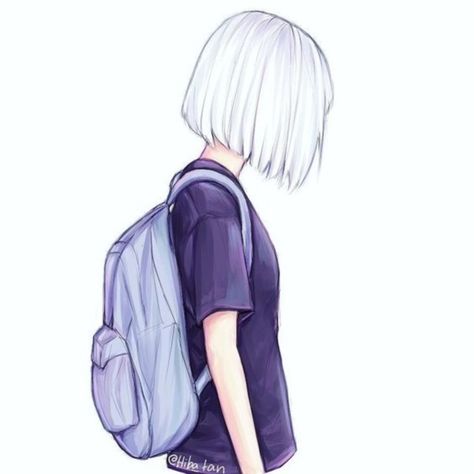 40 Cute Simple Drawings To Practice - Bored Art Anime W, Anime Body, Realism Artists, Art Pastel, Drawing Tutorials, How To Draw Hair, Anime Kawaii, A Drawing, White Hair