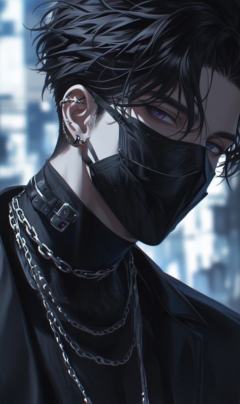 Cyberpunk Male, Photo Edits, Photo To Cartoon, Dark Anime Guys, Cyberpunk Character, Wallpaper Animes, Cool Anime Guys, Anime People, Digital Art Anime