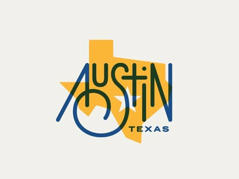 Austin Logo Texas Logo, Inspiration Typographie, City Branding, Gfx Design, Typographic Logo Design, Inspiration Logo Design, State Of Texas, Typographic Logo, Beautiful Typography