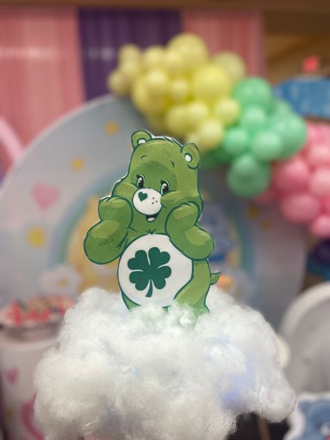 Care Bears Centerpieces Ideas, Carebears Birthday Theme, Care Bears Centerpieces, Care Bear Centerpieces, 40th Theme, Bear Centerpiece, Baby Shower Oso, Alice In Wonderland Props, Care Bears Birthday Party