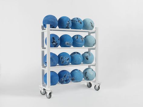 Rack Decor, Basketball Rack, Daniel Arsham, Blue Calcite, Concept Store, Shoe Rack, Basketball, Sculpture, Paris