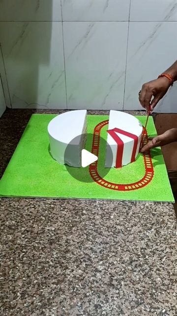 How To Make A Train Cake, Handyman Hal Birthday Cake, Easy Train Cake, Train Track Cake, Train Themed Birthday Cake, Train Birthday Cake Ideas, Car Themed Cakes Boys, Train Birthday Cakes For Boys, Moving Train Cake Ideas