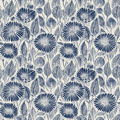 Masculine indigo floral blockprint linen seamless pattern. All over print of navy blue cotton effect flower linocut royalty free stock image Summer Indigo Sets With Printed Motifs, Indigo Floral Print Cotton Top, Indigo Prints Pattern, Indigo Floral Wallpaper, Indigo Fabric Texture, Indigo Floral, Blue C, Linocut, Block Print