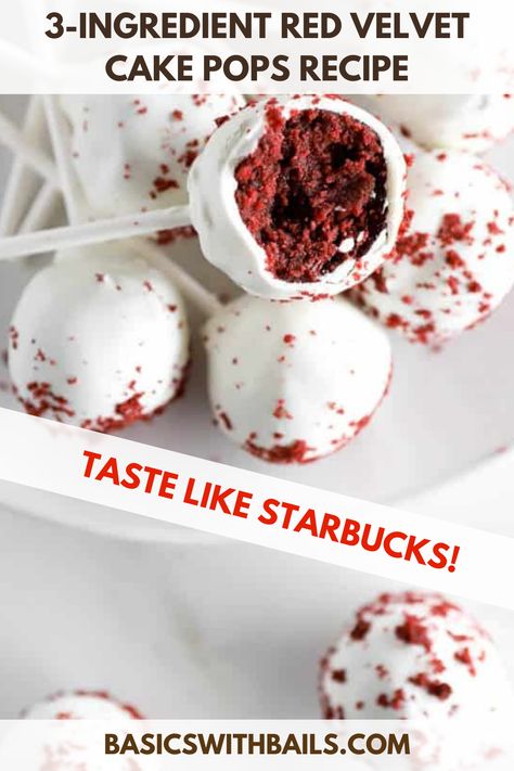 Ohio State Cake Pops, Cake And Pop Recipes, Easy Red Velvet Cake Pops, Red Velvet Cake Pops Cream Cheese, Red Velvet Cakepop Recipes, Best Cake Pop Recipe, Cakepops Recipe, Starbucks Cake Pops Recipe, Easy Cake Pops