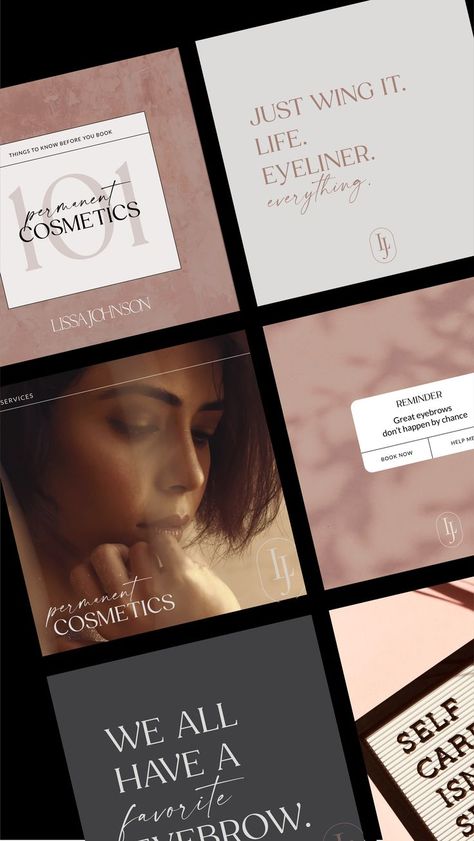 Makeup Artist Social Media, Media Branding Design, Makeup Branding, Minimal Beauty, Feminine Luxury, Insta Layout, Cosmetic Creative, Social Media Branding Design, Minimal Branding