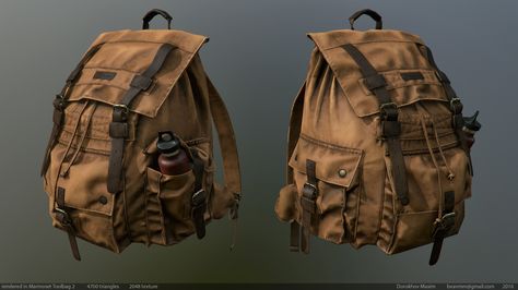 ArtStation - Backpack, Maxim Dorokhov Backpack Drawing, Backpack Art, Leather Tool Roll, Survival Backpack, Big Backpacks, Apocalypse World, Grey Backpacks, Apocalypse Survival, Art Basics