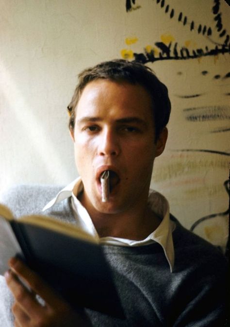 42 Color Photographs of a Young Marlon Brando From the 1940s and 1950s ~ Vintage Everyday Xavier Samuel, Don Vito Corleone, Don Corleone, Behind Blue Eyes, Hollywood Men, Marlon Brando, Al Pacino, Film Director, The Godfather