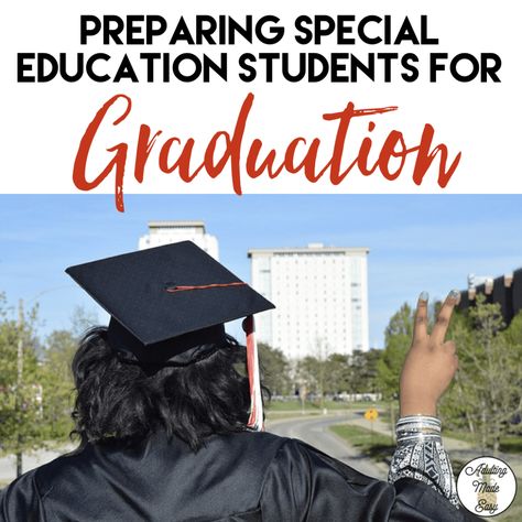 Preparing special education students for graduation in the secondary sped life skills sped classroom. Education Graduation, High School Plan, School Transition, Vocational Skills, Job Skills, Sped Classroom, School Jobs, Special Education Activities, Vocational School