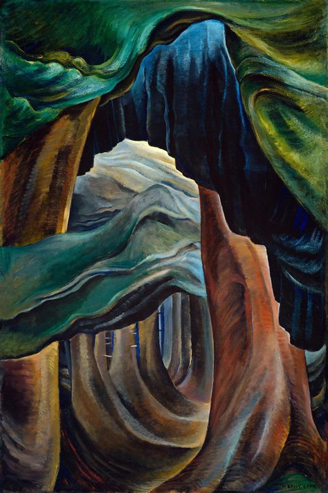 Emily Carr Forest Painting Reproduction Emily Carr Print | Etsy Emily Carr Paintings, Tom Thomson, Vancouver Art Gallery, Emily Carr, Canadian Painters, Group Of Seven, Canadian Art, Post Impressionists, Impressionist Paintings