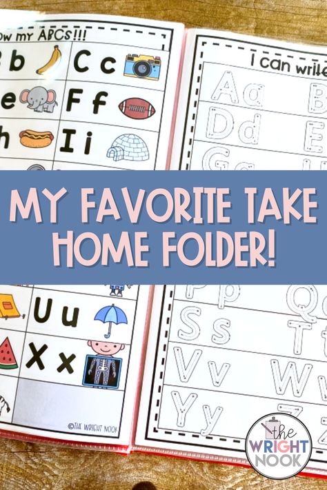 Kindergarten Writing Folder Resources, Pre K Homework Folder Ideas, Math Folders First Grade, Learning Folder Free Printable, Preschool Learning Folder, Preschool Take Home Folders Ideas, Prek Homework Folder, First Grade Homework Folder, Kindergarten Take Home Folder Ideas