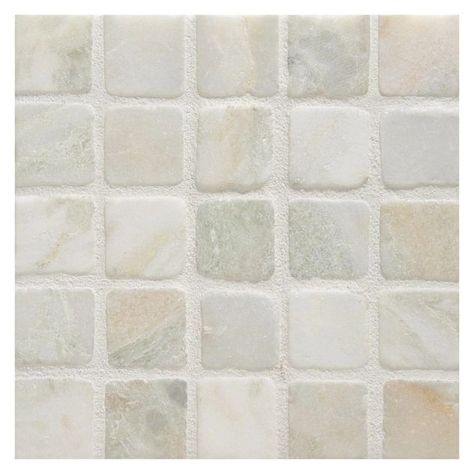 1" x 1" Square | Verreza - Tumbled | Mosaic Tile Mom Bathroom, Tumbled Marble Tile, Square Mosaic Tile, Mosaic Pieces, Marble Mosaic Tiles, Marble Tile, Interior Floor, Marble Mosaic, Stone Mosaic