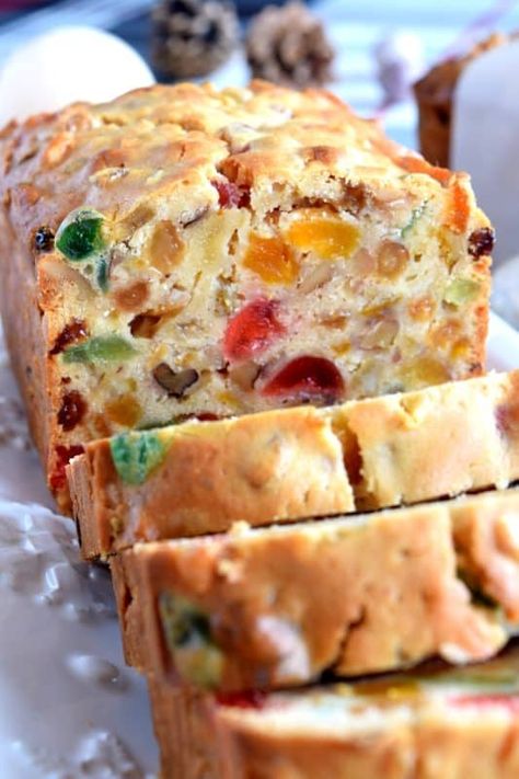 Fruit Cake Loaf Recipe, Walnuts Christmas, Fruit Cake Recipe Christmas, Fruit Cake Christmas, Fruit Cakes, Fruitcake Recipes, Christmas Fruit, Christmas Cake Recipes, Christmas Cooking