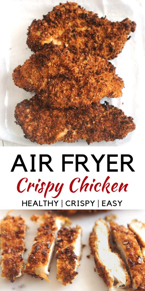 Air Fryer Crispy Chicken, Kid Friendly Chicken Recipes, Healthy Fried Chicken, Crispy Chicken Recipes, Healthy Air Fryer, Chicken Crispy, Air Fryer Oven Recipes, Air Fry Recipes, Diner Recept