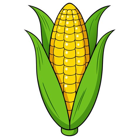 Corn Clipart Illustration Corn Outline, Corn Printable, Maple Leaf Clipart, Corn Clipart, Corn Thanksgiving, Simple Outlines, Candle Clipart, Thanksgiving Clipart, Pilgrim Hat