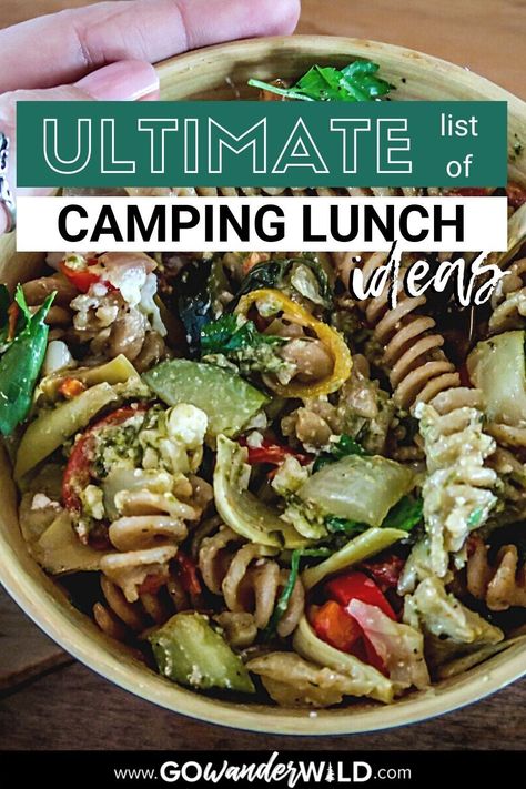 Make Ahead Camping Recipes, Cooler Meals For Travel, Prep Ahead Camping Meals, Asian Camping Food, Camping Salads Make Ahead, Camping Meals Easy Make Ahead, Crockpot Camping Meals, Cheap Camping Meals, Vegetarian Camping Meals