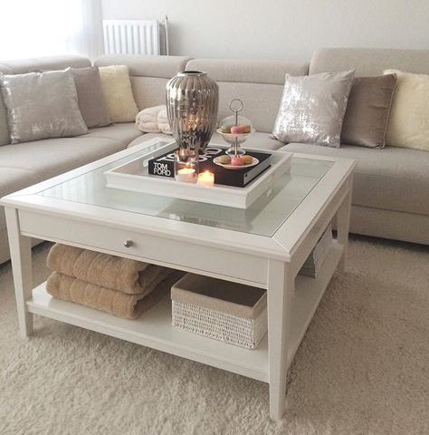 Liatorp Coffee Table Ideas, Ikea Liatorp Coffee Table, Ikea White Coffee Table, Liatorp Coffee Table, Living Room Inspiration White, Ikea Liatorp, Interior Design Bedroom Master, Interior Design Bedroom Teenage, Coffee Table Decor Ideas