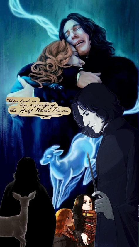 Severus Snape And Lily, Patronus Harry Potter, Doe Patronus, Harry Potter Blanket, Snape And Lily, Harry Potter Art Drawings, Harry Potter Painting, Harry Potter Background, Harry Potter Poster