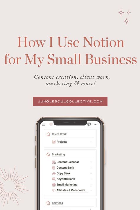 When Asana, Trello and ClickUp don't fit the way you work, look into Notion where you can build your workflow just the way you like it. Take a sneak peek at my Notion setup and how I use it to stay organized in my small business. Notion Setup, Marketing Dashboard, Small Business Organization, Small Business Planner, Business Content, Organization Inspiration, Project Management Tools, Notion Template, Service Based Business