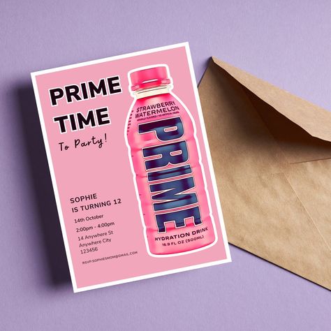 Prime Drink Birthday Party, Prime Birthday Party, Prime Party, Drink Birthday, Prime Drink, Neon Birthday Party, Drink Party, Neon Birthday, Hydrating Drinks