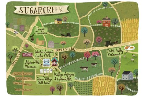 Amish-country-map--sugarcreek Amish Village, Amish Country Ohio, Holmes County Ohio, Sugarcreek Ohio, Ohio Girls, Amish House, Ohio Map, Touring Motorcycles, Amish Community