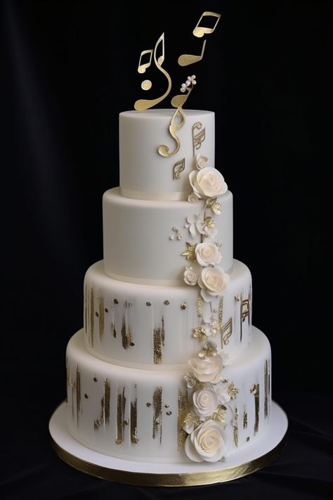 Cake Music, Tier Cakes, Music Cake, Cake White, Music Heart, 3 Tier Cake, Classy Wedding Dress, Curvy Bride, Tier Cake