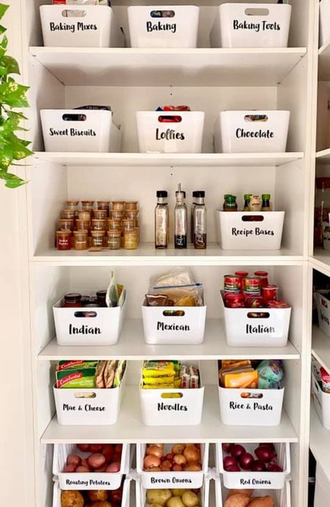 Inside mum’s ‘next level’ Ikea pantry Orginazation Ideas Pantry, Organizing Cupboards, Organised House, Ikea Pantry, Deep Pantry, Pantry Decor, Ikea Drawers, Organized Pantry, Pantry Organisation