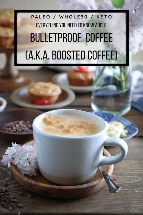 How to Make Bulletproof Coffee - everything you need to know about making boosted coffee! Keto, paleo, whole30, healthy beverage recipe! #keto #lowcarb #coffee #latte #coconutoil #ghee #mct #collagen #ibs Easy Quick Keto, Easy Keto Breakfast Recipes, Ketogenic Breakfast, Easy Keto Breakfast, Bulletproof Coffee Recipe, Quick Keto Breakfast, Keto Coffee Recipe, Keto Breakfasts, Desayuno Keto