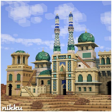 Minecraft Desert House, Minecraft Temple, Minecraft Desert, Minecraft Castle Blueprints, Play Bakery, Minecraft City Buildings, Minecraft Structures, Mayan Cities, Minecraft Castle