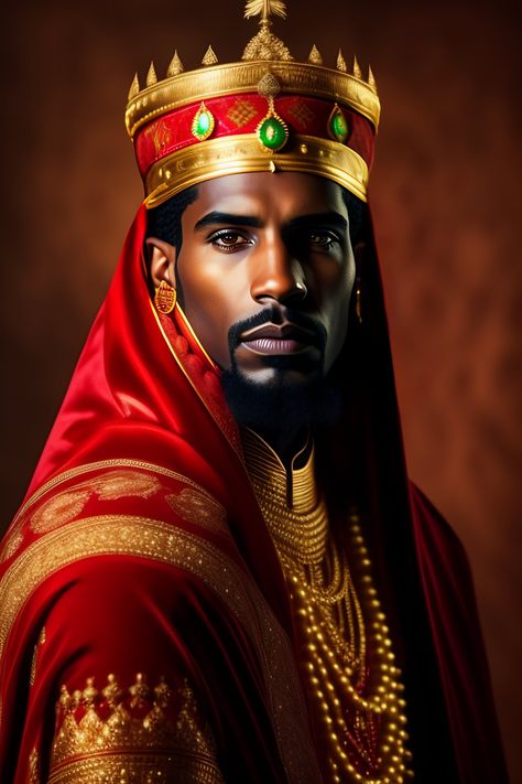 African King Crown, African King Art, Black King Art, Red And Green Background, King With Crown, African King, Dragon Rouge, Black Kings, Black King And Queen