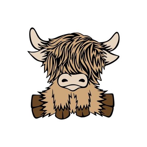 Cow Shirts Svg, Highland Cow Cute Drawing, Fuzzy Cow Drawing, Highland Cow Sublimation Designs, Highland Cow Images, Highland Cow Doodle, Highland Cow Drawings, How To Draw A Highland Cow, Draw A Highland Cow