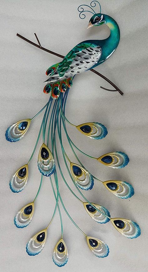 Peacock Drawing, Peacock Crafts, Peacock Wall Art, Botanical Flower Art, Quilled Creations, Diy Bead Embroidery, Peacock Decor, Simple Embroidery Designs, Motifs Perler