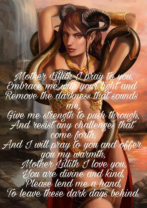 Prayers To Lilith, Prayer To Lilith, Lilith Deity, Lilith Prayer, Lilith Alter, Mother Lilith, Dark Goddesses, Queen Lilith, Lady Lilith