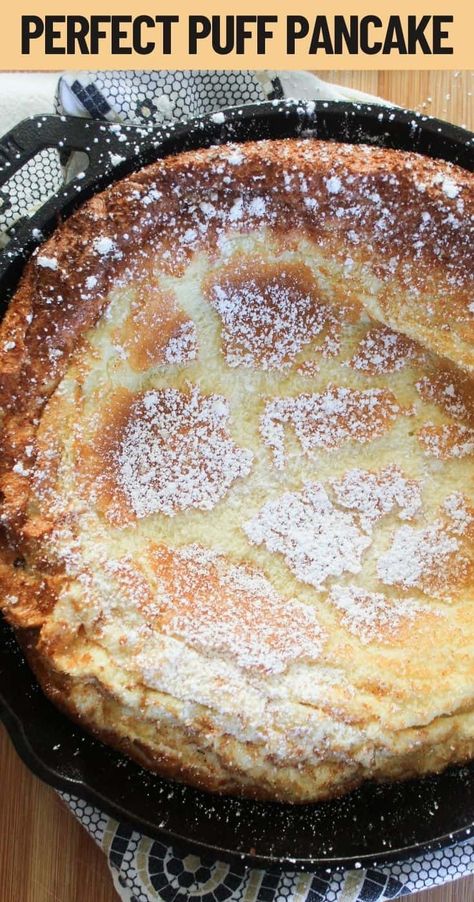 Dutch Puff Pancake, Different Pancakes Recipes, Puff Pancake Recipe Breakfast, Belgian Pancake Recipe, Best Dutch Baby Recipe, Dutch Baby Recipe Cast Iron Skillet, Ditch Baby Pancake, Blueberry Dutch Baby Pancake, Dutch Baby For One