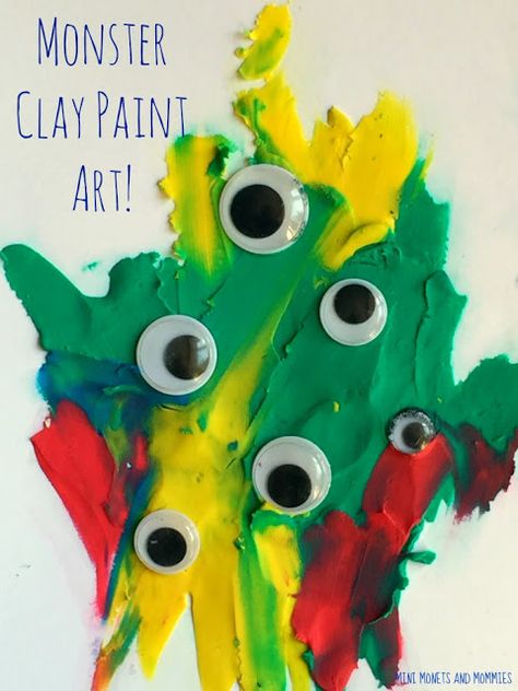 Make monsters out of clay for Halloween - perfect for toddlers and preschoolers. Painting With Clay, Halloween Finger, Halloween Arts, Halloween Lesson, Halloween Art Projects, Clay Arts, October Crafts, Witch Vibes, Halloween Arts And Crafts