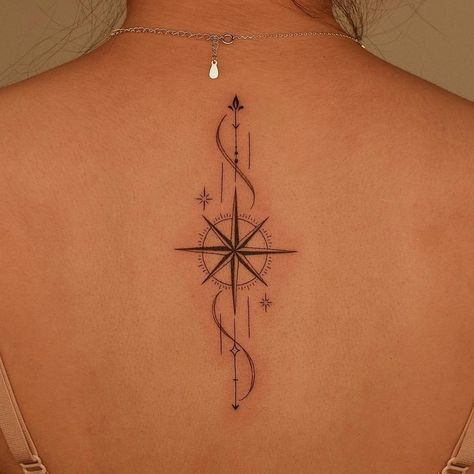 Small Tattoos Ideas For Women, True North Tattoo, A Compass Tattoo, Music Heart Tattoo, Feminine Compass Tattoo, Simple Compass Tattoo, Tattoos Ideas For Women, Small Tattoos Ideas, Pine Tattoo