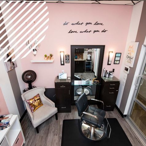 Hair Salon Suite Decor Small Spaces, Hair Room At Home, Salon Setup Ideas, Salon Suite Decor Small Spaces, Small Salon Suite Ideas, Salon Suite Decor, Beauty Shop Decor, Suite Decor, My Salon Suite